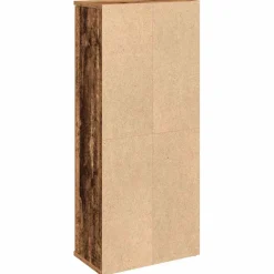 vidaXL Badkamerkast met rolhouder 39x22x90 cm oud houtkleurig