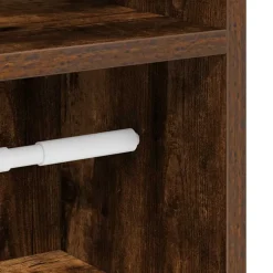 vidaXL Badkamerkast met rolhouder 20,5x22x90 cm gerookt eikenkleurig