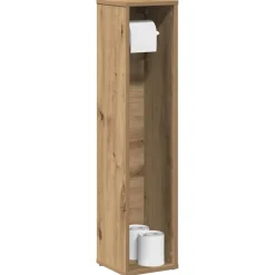 vidaXL Badkamerkast met rolhouder Artisan Oak 20,5x20x90 cm