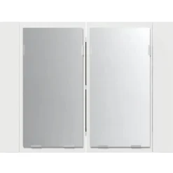 vidaXL Badkamerkast met spiegel en LED 60x12x45 cm acryl wit
