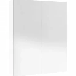 vidaXL Badkamerkast met spiegel 60x15x75 cm MDF glanzend wit