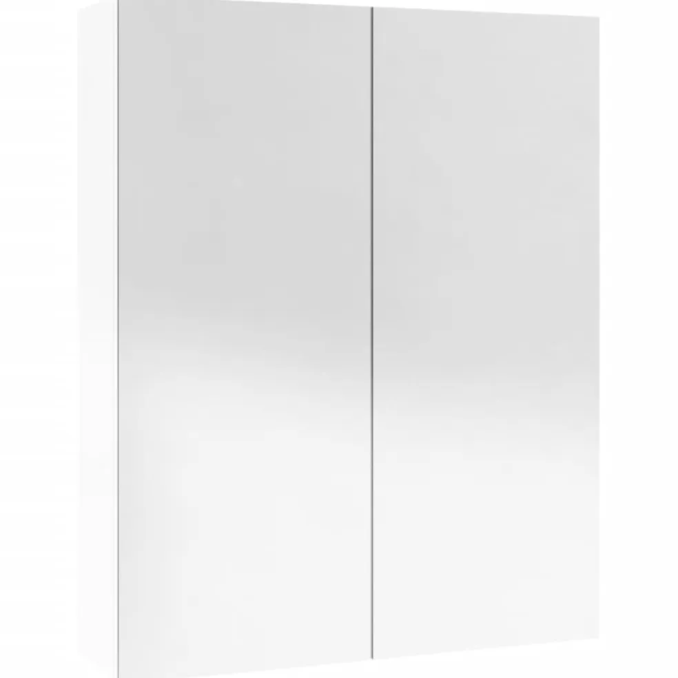 vidaXL Badkamerkast met spiegel 60x15x75 cm MDF glanzend wit