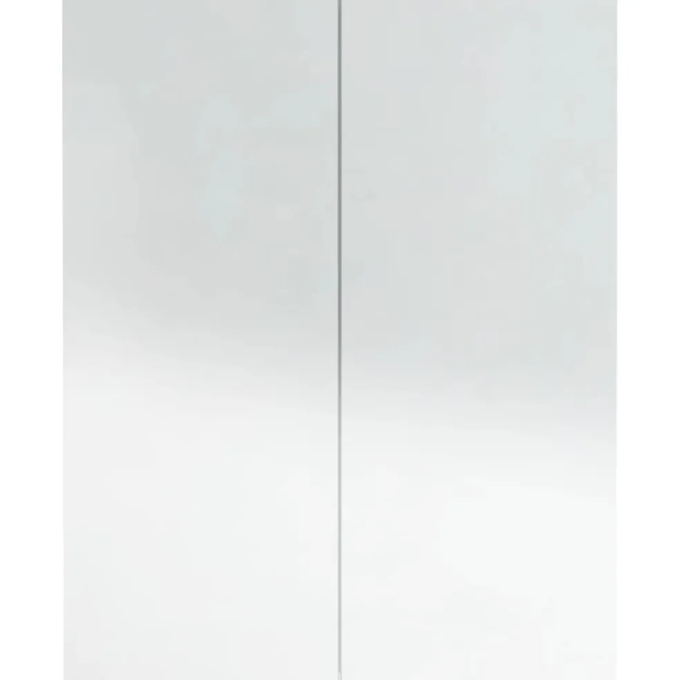 vidaXL Badkamerkast met spiegel 60x15x75 cm MDF glanzend wit