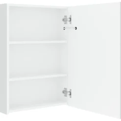 vidaXL Badkamerkast met spiegel en LED 50x13x70 cm glanzend wit