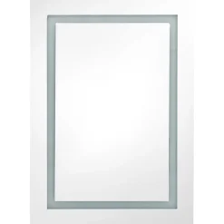 vidaXL Badkamerkast met spiegel en LED 50x13x70 cm glanzend wit