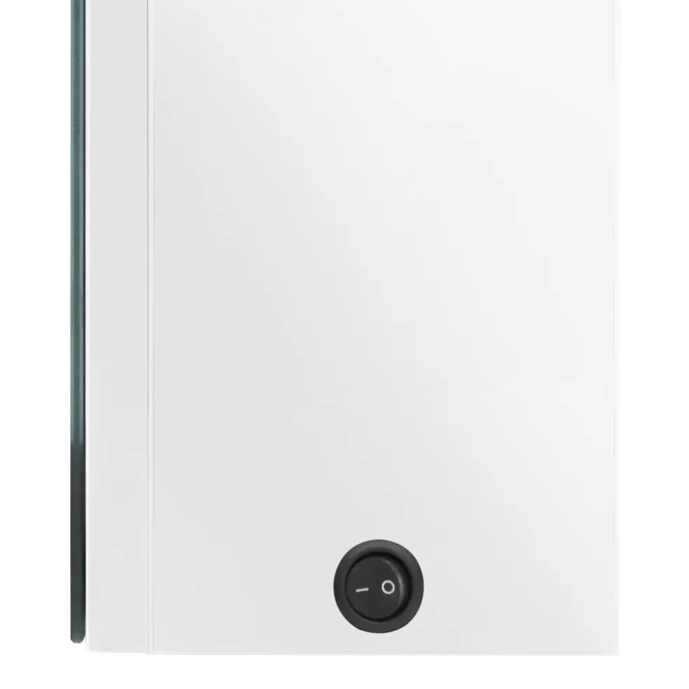 vidaXL Badkamerkast met spiegel en LED 50x13x70 cm glanzend wit
