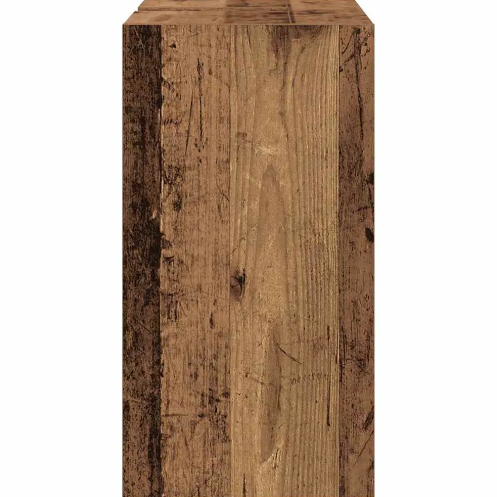 vidaXL Badkamerkast Oud Hout 90 x 29 x 55 cm Bewerkt hout
