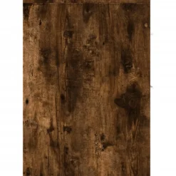 vidaXL Badkamerkast smal met wielen bewerkt hout gerookt eikenkleurig