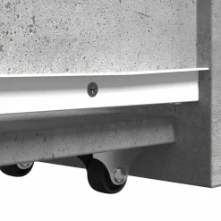 vidaXL Badkamerkast smal met wielen bewerkt hout betongrijs