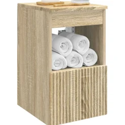 vidaXL Badkamerkast Sonoma Eiken 30 x 35 x 50 cm Bewerkt hout