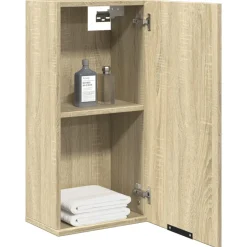 vidaXL Badkamerkast wandgemonteerd 32x20x67 cm sonoma eikenkleurig