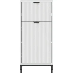 vidaXL Badkamer Kast Wit 39,5 x 36 x 88 cm Bewerkt hout, Metaal