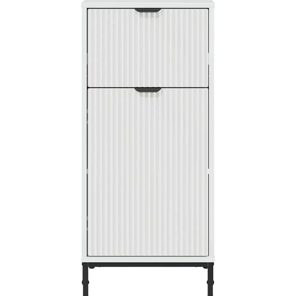 vidaXL Badkamer Kast Wit 39,5 x 36 x 88 cm Bewerkt hout, Metaal