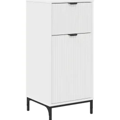 vidaXL Badkamer Kast Wit 39,5 x 36 x 88 cm Bewerkt hout, Metaal