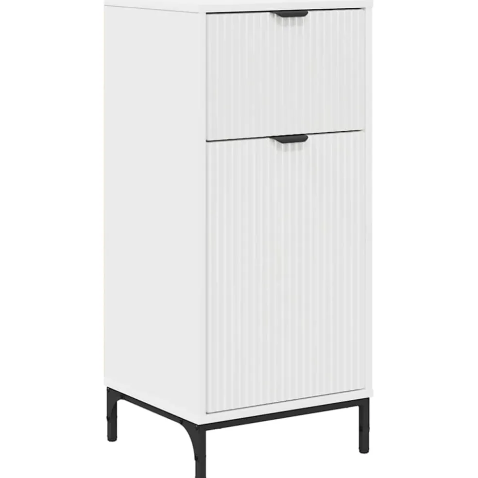 vidaXL Badkamer Kast Wit 39,5 x 36 x 88 cm Bewerkt hout, Metaal