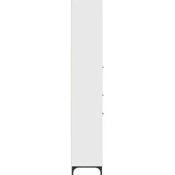 vidaXL Badkamer Kast Wit 31,5 x 33 x 190 cm Bewerkt hout, Metaal