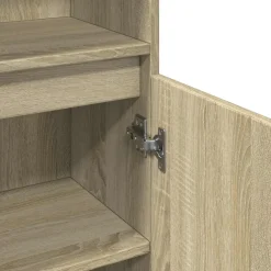 vidaXL Badkamerkast 30x30x190 cm bewerkt hout sonoma eikenkleurig