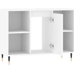 vidaXL Badkamerkast 80x33x60 cm bewerkt hout wit