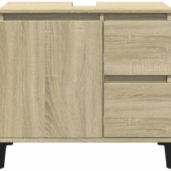 vidaXL Badkamerkast 65x33x60 cm bewerkt hout sonoma eikenkleurig
