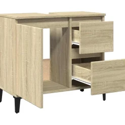 vidaXL Badkamerkast 65x33x60 cm bewerkt hout sonoma eikenkleurig