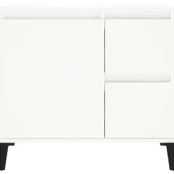 vidaXL Badkamerkast 65x33x60 cm bewerkt hout wit