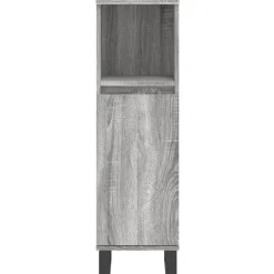 vidaXL Badkamerkast 30x30x100 cm bewerkt hout grijs sonoma eikenkleur