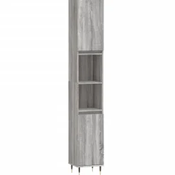 vidaXL Badkamerkast 30x30x190 cm bewerkt hout grijs sonoma eikenkleur