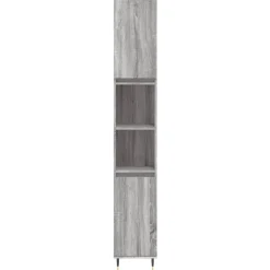 vidaXL Badkamerkast 30x30x190 cm bewerkt hout grijs sonoma eikenkleur