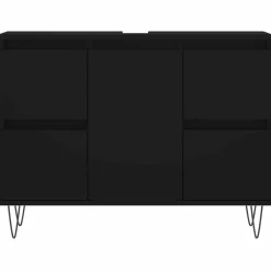 vidaXL Badkamerkast 80x33x60 cm bewerkt hout zwart