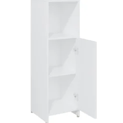 vidaXL Badkamerkast 30x30x95 cm bewerkt hout wit