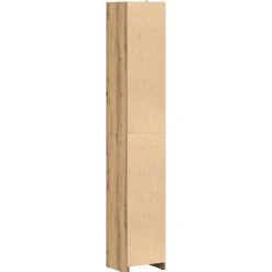 vidaXL Badkamerkast 30x30x183,5 cm bewerkt hout artisanaal eikenkleur