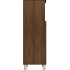vidaXL Badkamerkast 30x30x95 cm bewerkt hout bruin eikenkleur