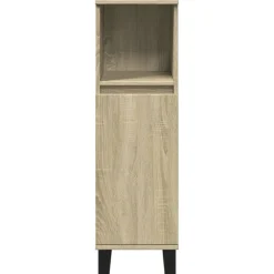 vidaXL Badkamerkast 30x30x100 cm bewerkt hout sonoma eikenkleurig