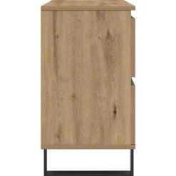 vidaXL Badkamerkast 80x33x60 cm bewerkt hout artisanaal eikenkleurig