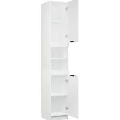 vidaXL Badkamerkast 32x34x188,5 cm bewerkt hout wit