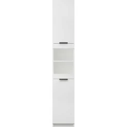 vidaXL Badkamerkast 32x34x188,5 cm bewerkt hout wit