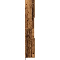vidaXL Badkamerkast 30x30x190 cm bewerkt hout oud houtkleurig