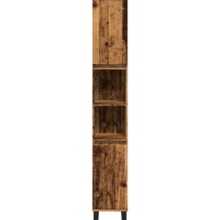 vidaXL Badkamerkast 30x30x190 cm bewerkt hout oud houtkleurig