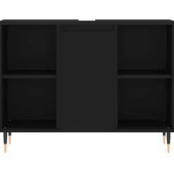 vidaXL Badkamerkast 80x33x60 cm bewerkt hout zwart