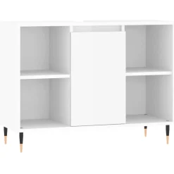 vidaXL Badkamerkast 80x33x60 cm bewerkt hout hoogglans wit