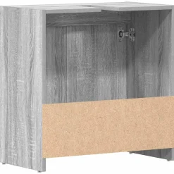 vidaXL Badkamerkast 60x33x60 cm bewerkt hout grijs sonoma eikenkleurig