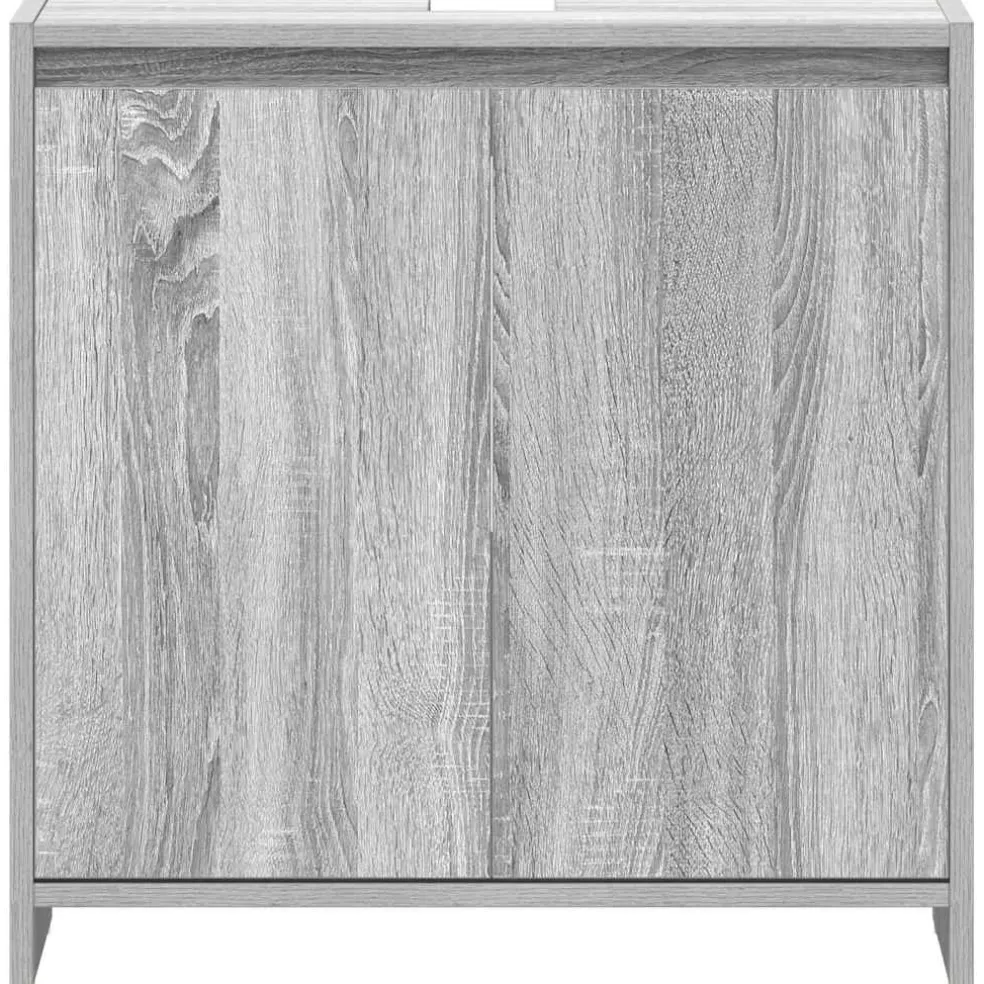 vidaXL Badkamerkast 60x33x60 cm bewerkt hout grijs sonoma eikenkleurig