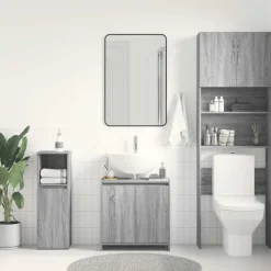 vidaXL Badkamerkast 60x33x60 cm bewerkt hout grijs sonoma eikenkleurig
