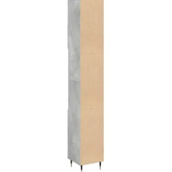 vidaXL Badkamerkast 30x30x190 cm bewerkt hout betongrijs