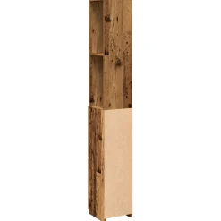 vidaXL Badkamerkast 25x25x170 cm bewerkt hout oud houtkleurig