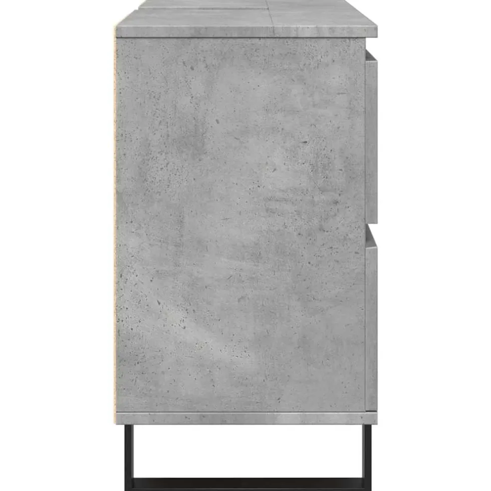 vidaXL Badkamerkast 80x33x60 cm bewerkt hout betongrijs