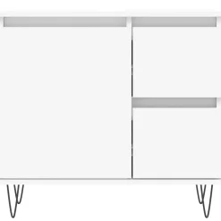 vidaXL Badkamerkast 65x33x60 cm bewerkt hout wit