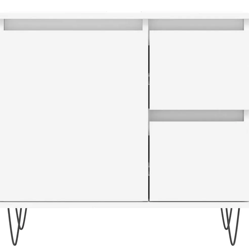 vidaXL Badkamerkast 65x33x60 cm bewerkt hout wit