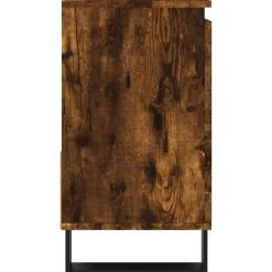 vidaXL Badkamerkast 65x33x60 cm bewerkt hout gerookt eikenkleurig