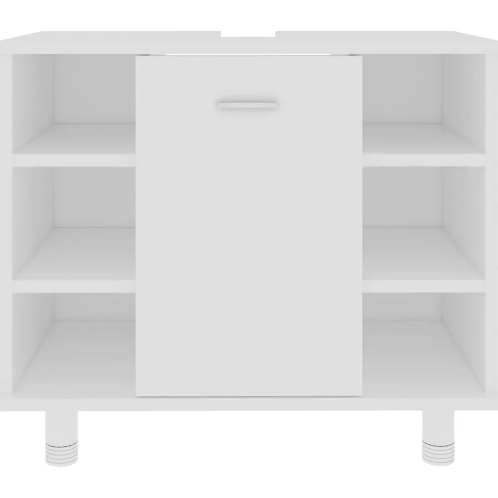 vidaXL Badkamerkast 60x32x53,5 cm bewerkt hout wit